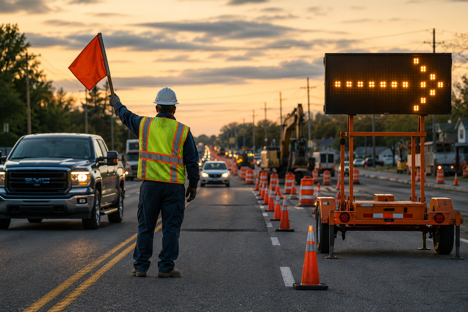 how much does traffic control cost for flagger operations and lane closure traffic management