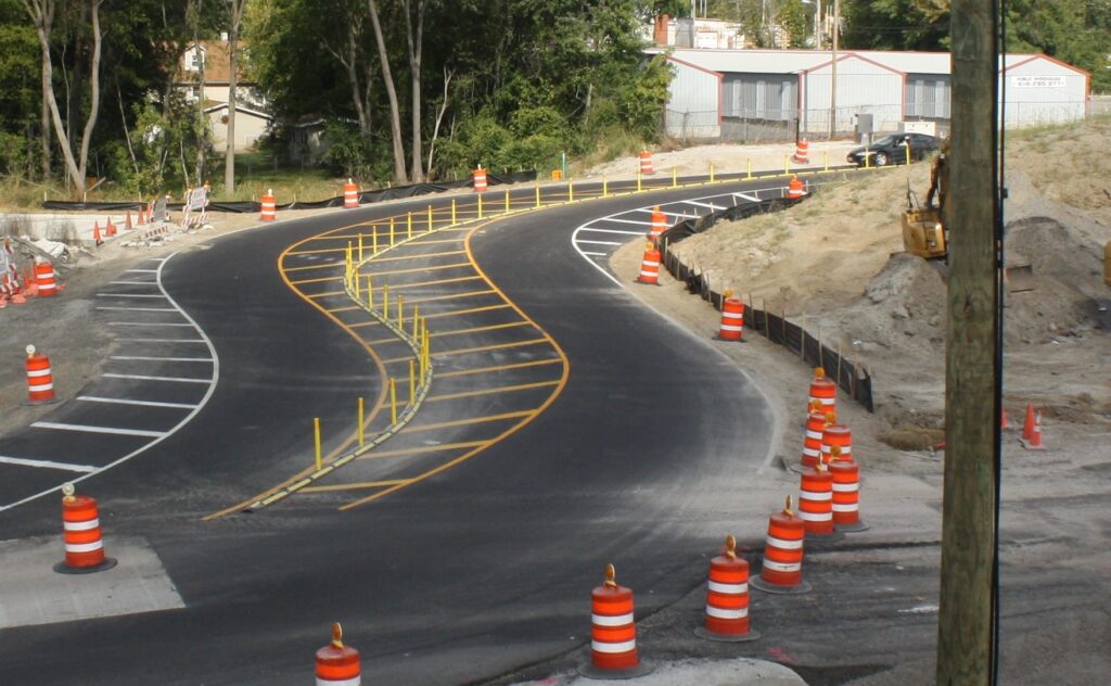 Automated flagger for sale, work zone geometry that affects sight lines